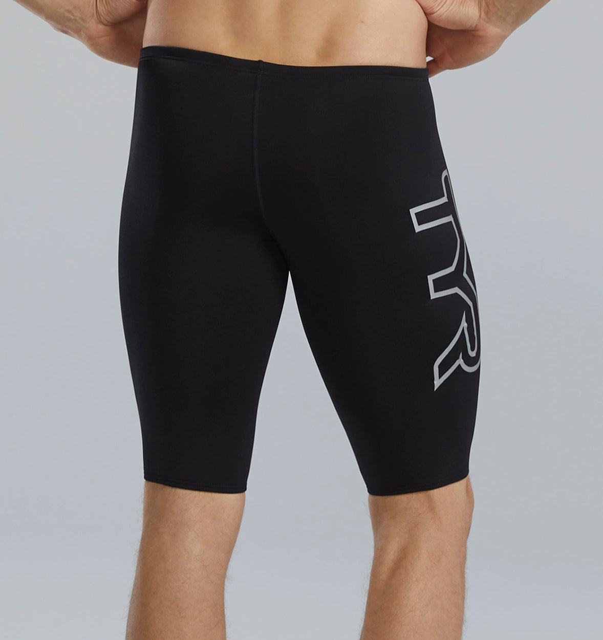 TYR Durafast Elite® Men's Large Logo Jammer Swimsuit - Solid