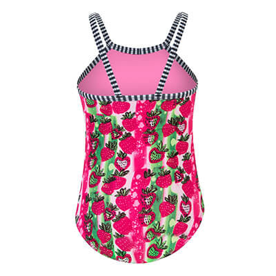 Little Dolfin Uglies Very Berry Printed Scoop Front Once Piece with Straight Back