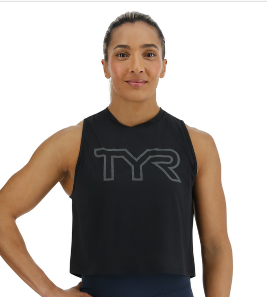 TYR CLIMADRY™ WOMEN'S CROPPED TECH TANK - SOLID