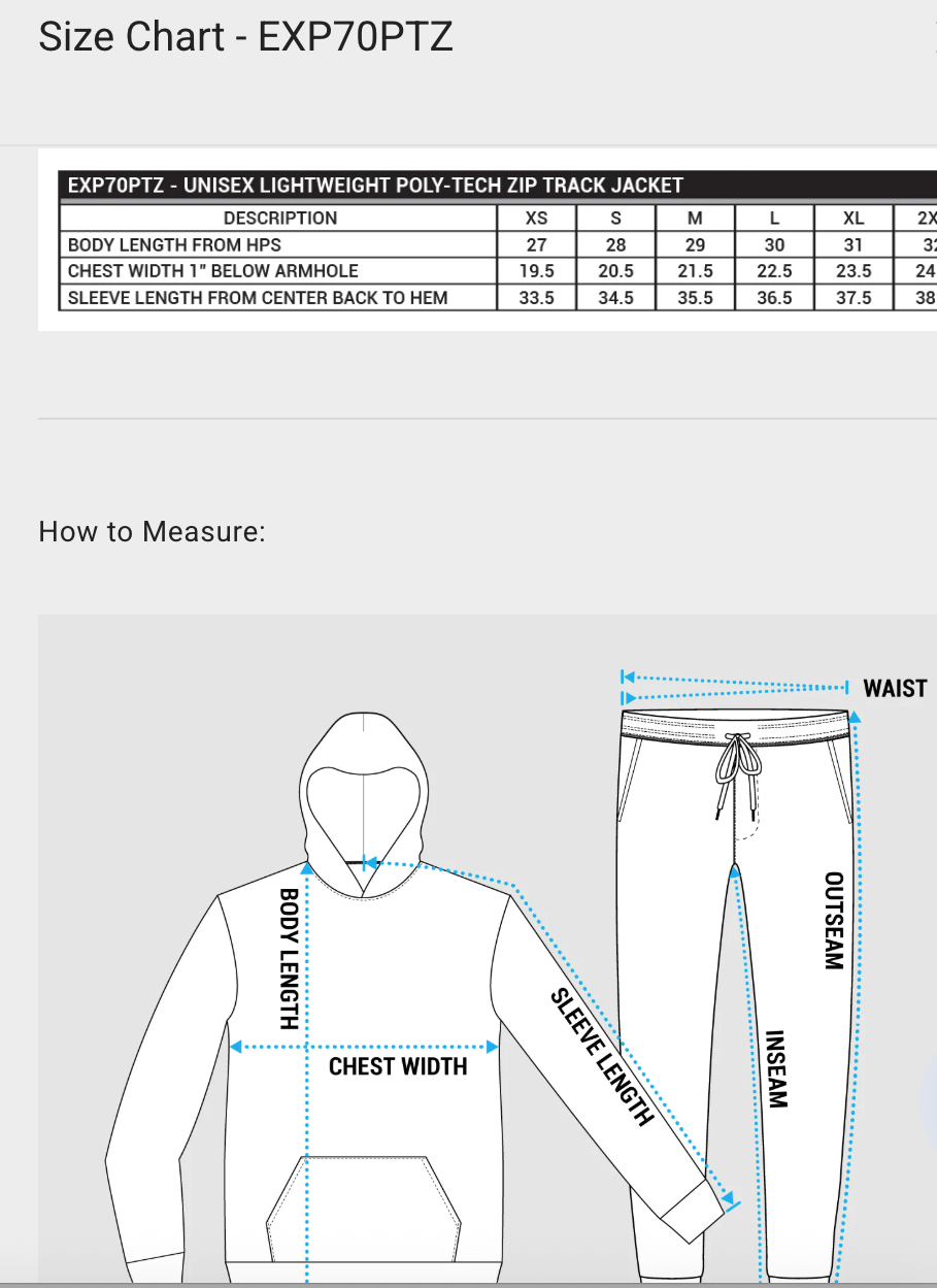 PSHS Full Zip Team Jacket w/ EMBROIDERY