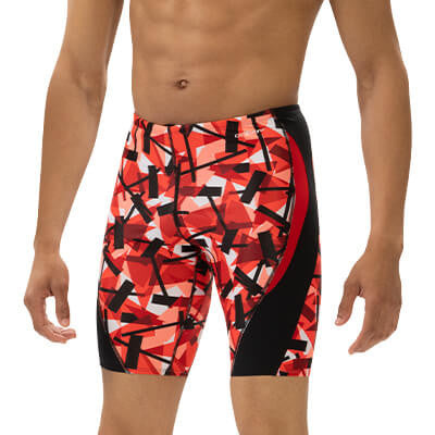 Dolfin Reliance Men's Razor Red Color Block Jammer